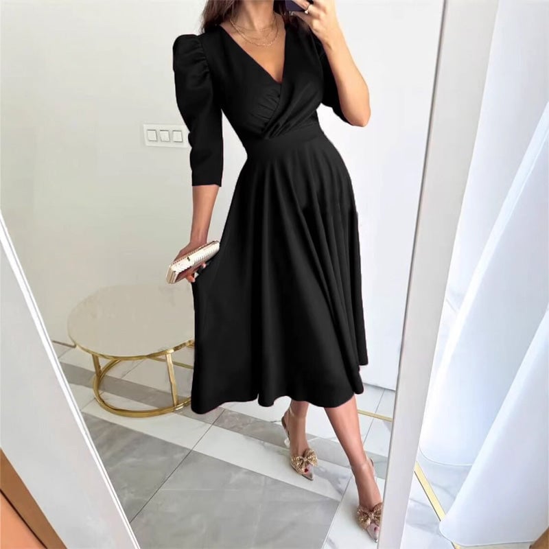 Isabella Rossi | Elegant Wrap Midi Dress For Women