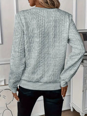Lily Cooper | Cable Knit Half-Zip Sweatshirt For Women