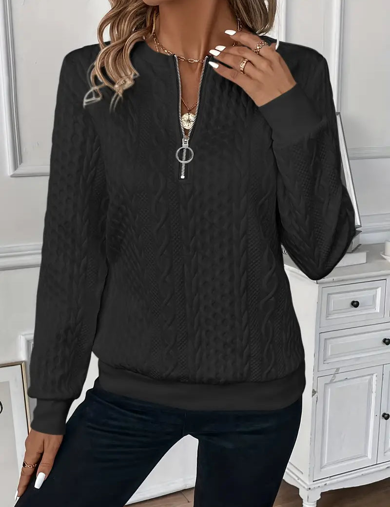 Womens-Half-Zip-Jumper-with-Ring-Pull-Ribbed-Hem-16.webp