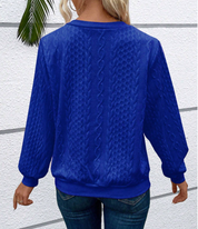 Lily Cooper | Cable Knit Half-Zip Sweatshirt For Women