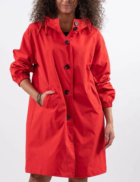 Lucienne Moreau | Long Hooded Rain Jacket For Women