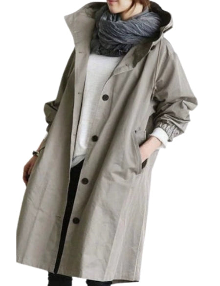 Lucienne Moreau | Long Hooded Rain Jacket For Women