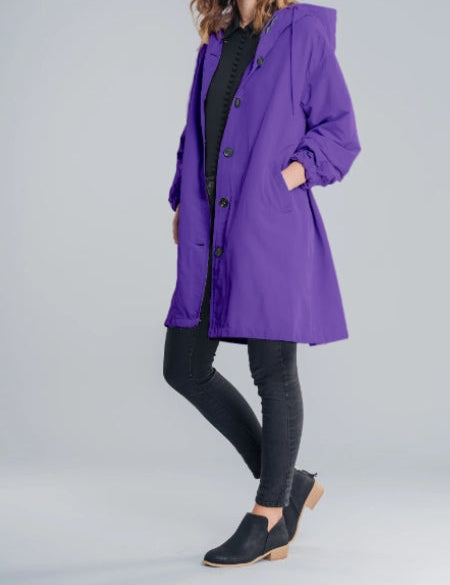 Lucienne Moreau | Long Hooded Rain Jacket For Women