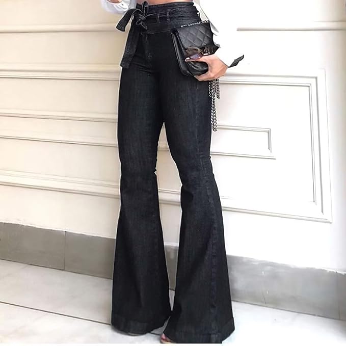 Sophie Delacroix | High-Waisted Flare Jeans with Sculpting Fit For Women