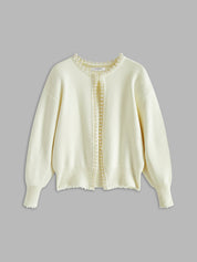 Sophie Delacroix | Pearl Trim Knit Cardigan For Women