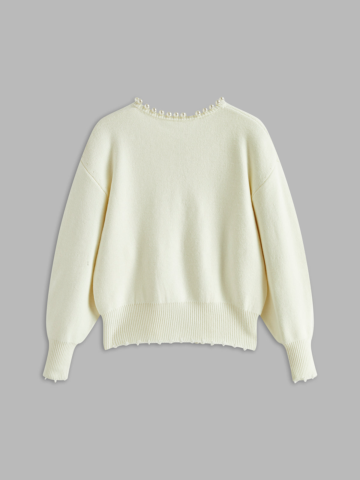 Sophie Delacroix | Pearl Trim Knit Cardigan For Women