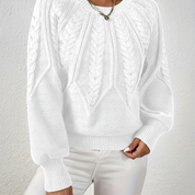 Aurora Sinclair | Cable Knit Autumn Sweater For Women