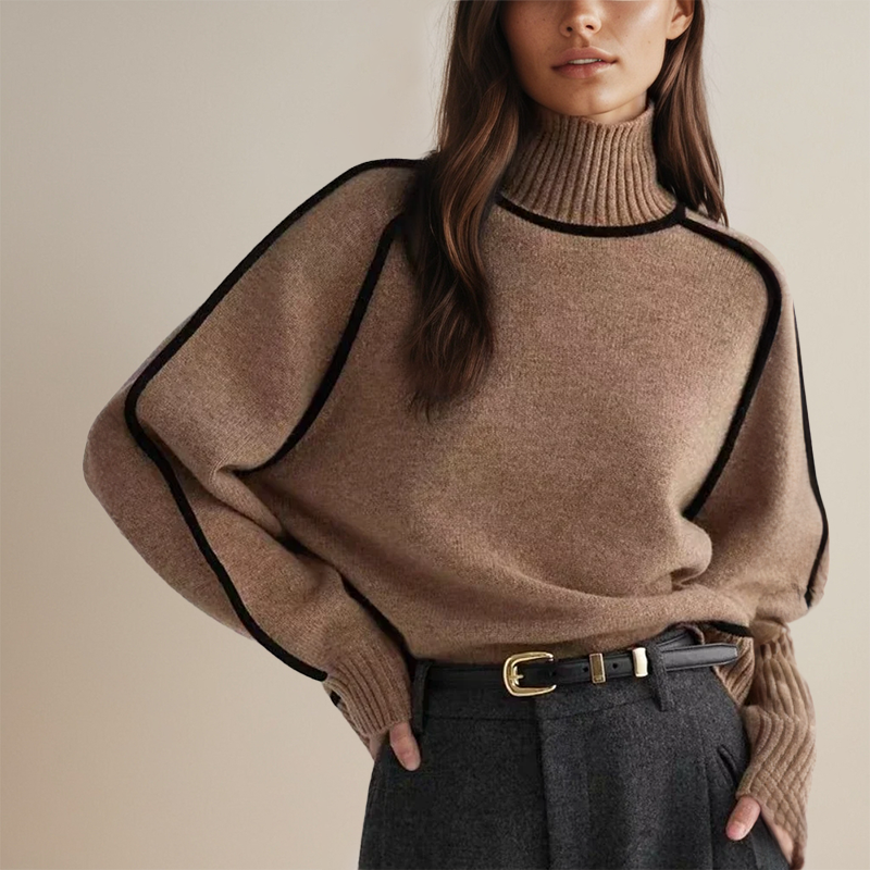 Camille Laurent | Luxury Turtleneck Knit Sweater For Women