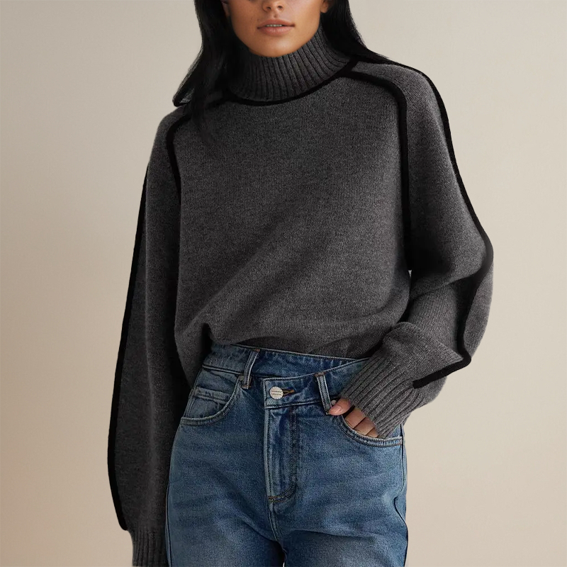 Camille Laurent | Luxury Turtleneck Knit Sweater For Women