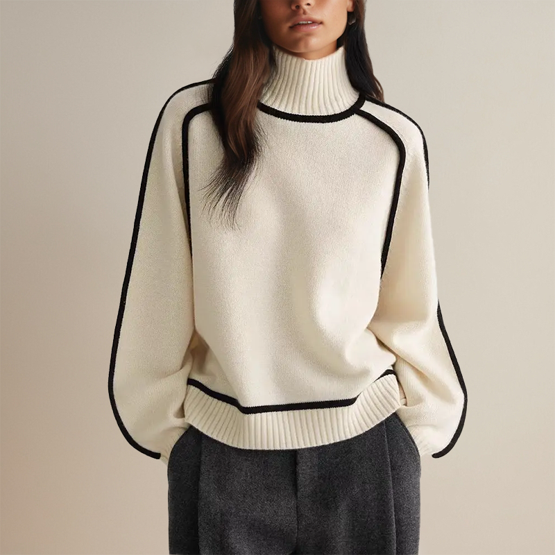 Camille Laurent | Luxury Turtleneck Knit Sweater For Women
