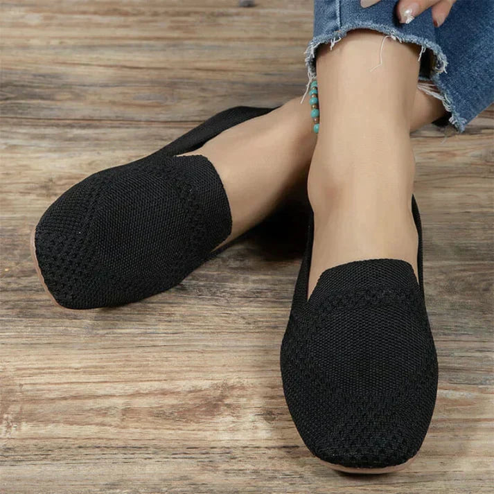 Sofia Bellini | Breathable Knit Slip-On Flats For Women