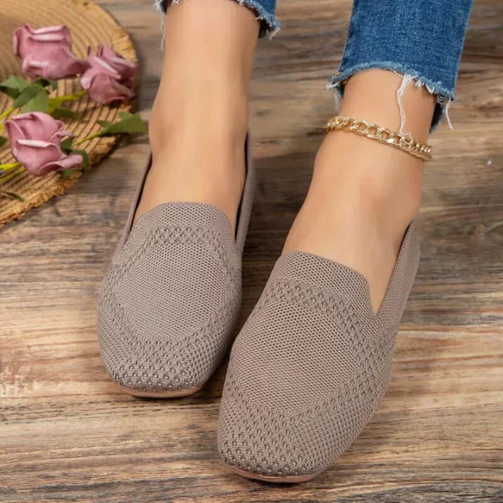 Sofia Bellini | Breathable Knit Slip-On Flats For Women