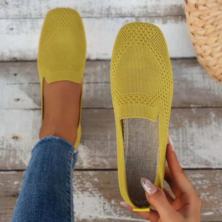 Sofia Bellini | Breathable Knit Slip-On Flats For Women