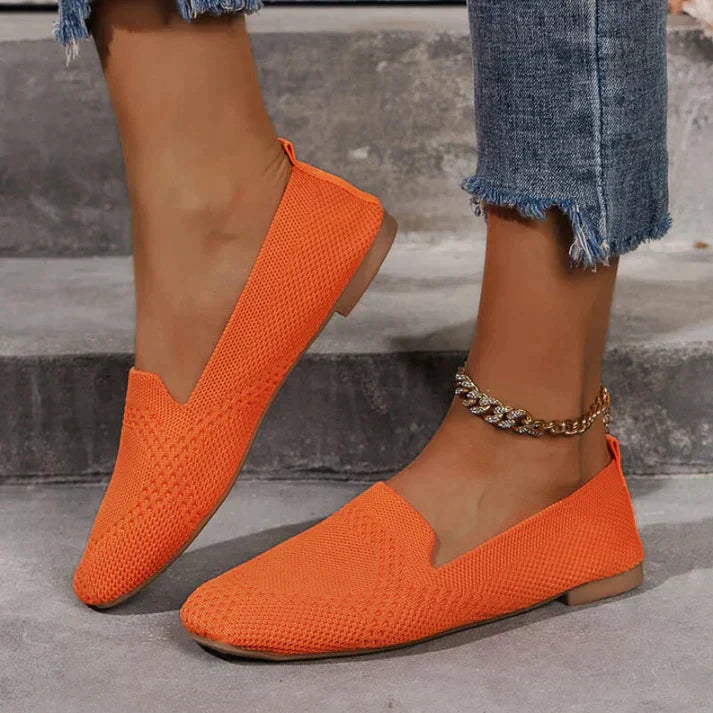 Sofia Bellini | Breathable Knit Slip-On Flats For Women