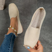 Sofia Bellini | Breathable Knit Slip-On Flats For Women