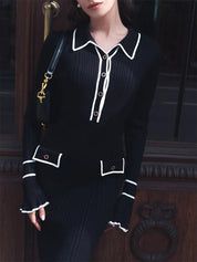 Camille Dubois | Elegant Ribbed Maxi Dress With Timeless Luxury For Women