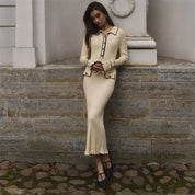 Camille Dubois | Elegant Ribbed Maxi Dress With Timeless Luxury For Women