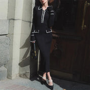 Camille Dubois | Elegant Ribbed Maxi Dress With Timeless Luxury For Women
