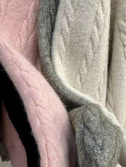 Clara Bellini | Cozy Cable Knit Zip Sweater For Women