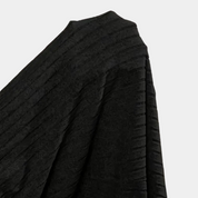 Lucienne Moretti | Ribbed Side-Slit Maxi Skirt For Women