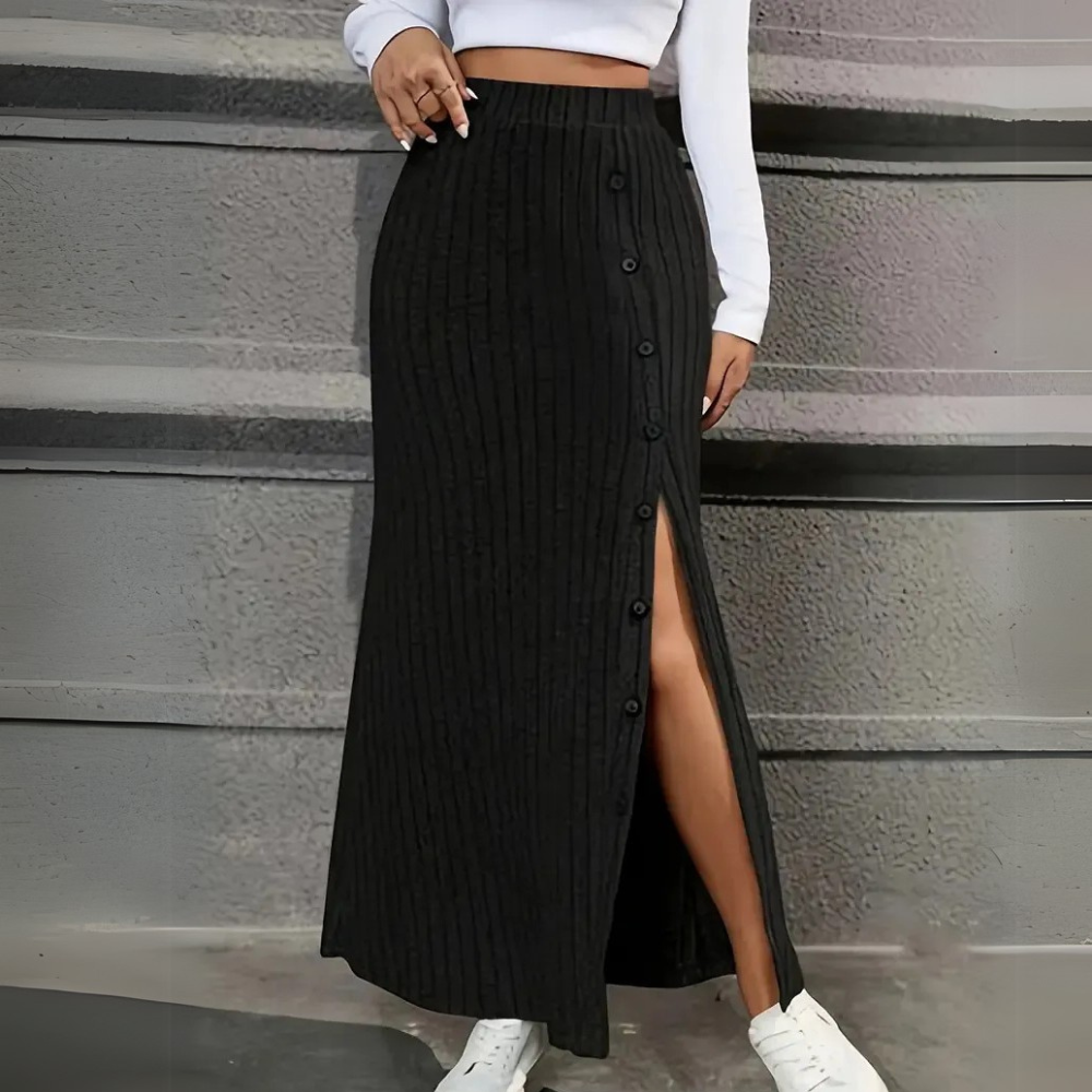 Womens-Maxi-Skirt-Long-Fitted-Side-Slit-Button.png