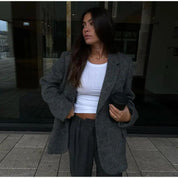 Camille Laurent | Oversized Wool Blend Blazer For Women