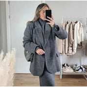 Camille Laurent | Oversized Wool Blend Blazer For Women