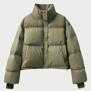 Juliette Moreau | Cropped Puffer Jacket With Luxe Finish For Women