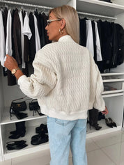 Sophie Laurent | Quilted Bomber Jacket With Luxe Texture For Women