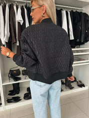 Sophie Laurent | Quilted Bomber Jacket With Luxe Texture For Women