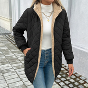 Amelia Rossi | Quilted Longline Winter Jacket For Women