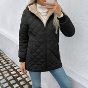 Amelia Rossi | Quilted Longline Winter Jacket For Women