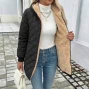 Amelia Rossi | Quilted Longline Winter Jacket For Women