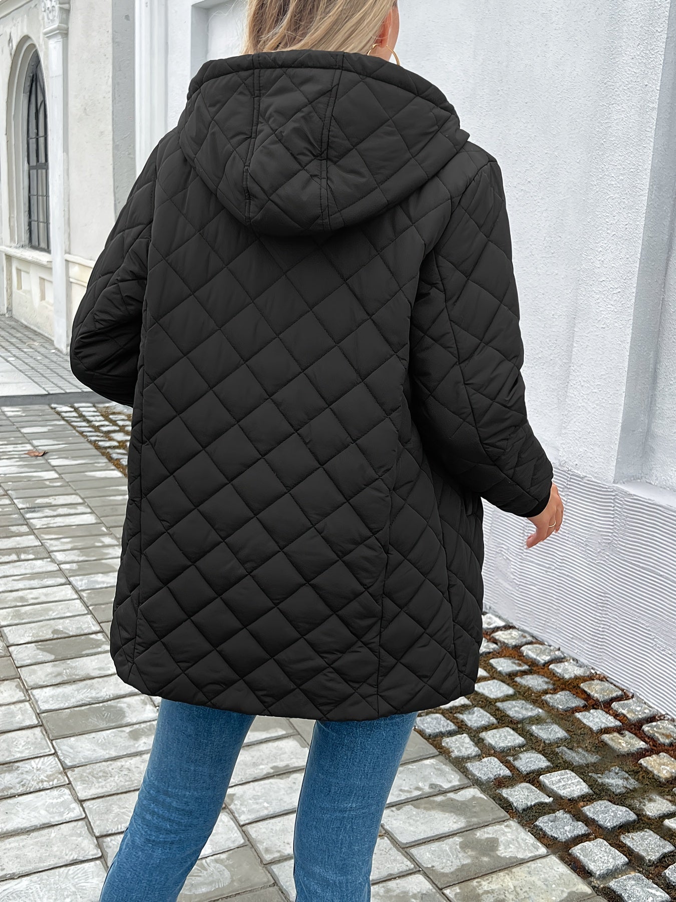 Amelia Rossi | Quilted Longline Winter Jacket For Women