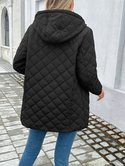 Amelia Rossi | Quilted Longline Winter Jacket For Women