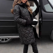 Camille Rousseau | Luxe Quilted Long Puffer Coat For Women