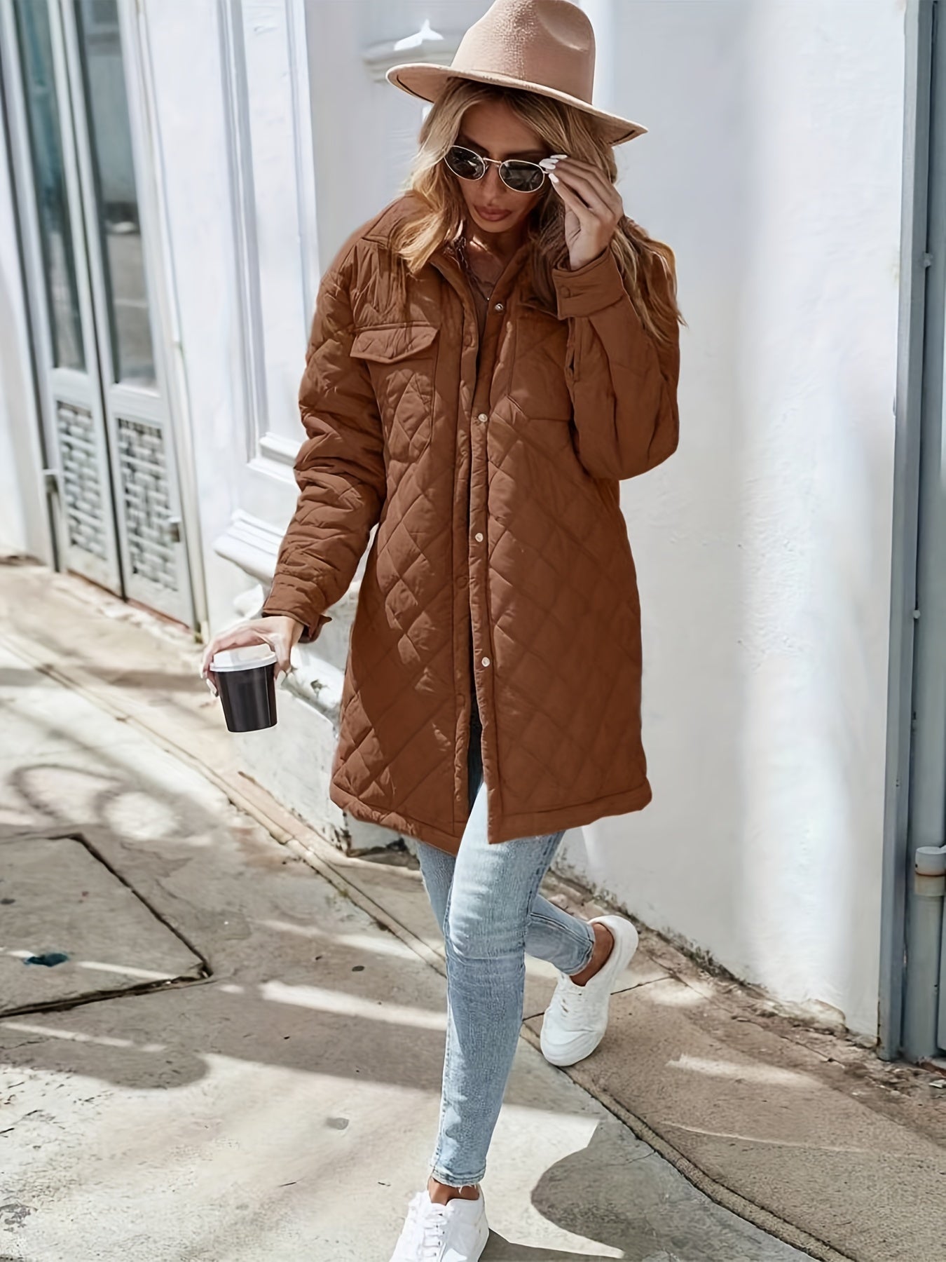 Isabella Moreau | Quilted Long Coat For Women