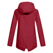 Amélie Laurent | Hooded Long Rain Jacket With Minimalist Finish For Women
