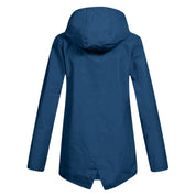 Amélie Laurent | Hooded Long Rain Jacket With Minimalist Finish For Women