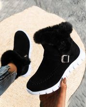 Women's Fur-Lined Winter Ankle Boots — Warm & Waterproof
