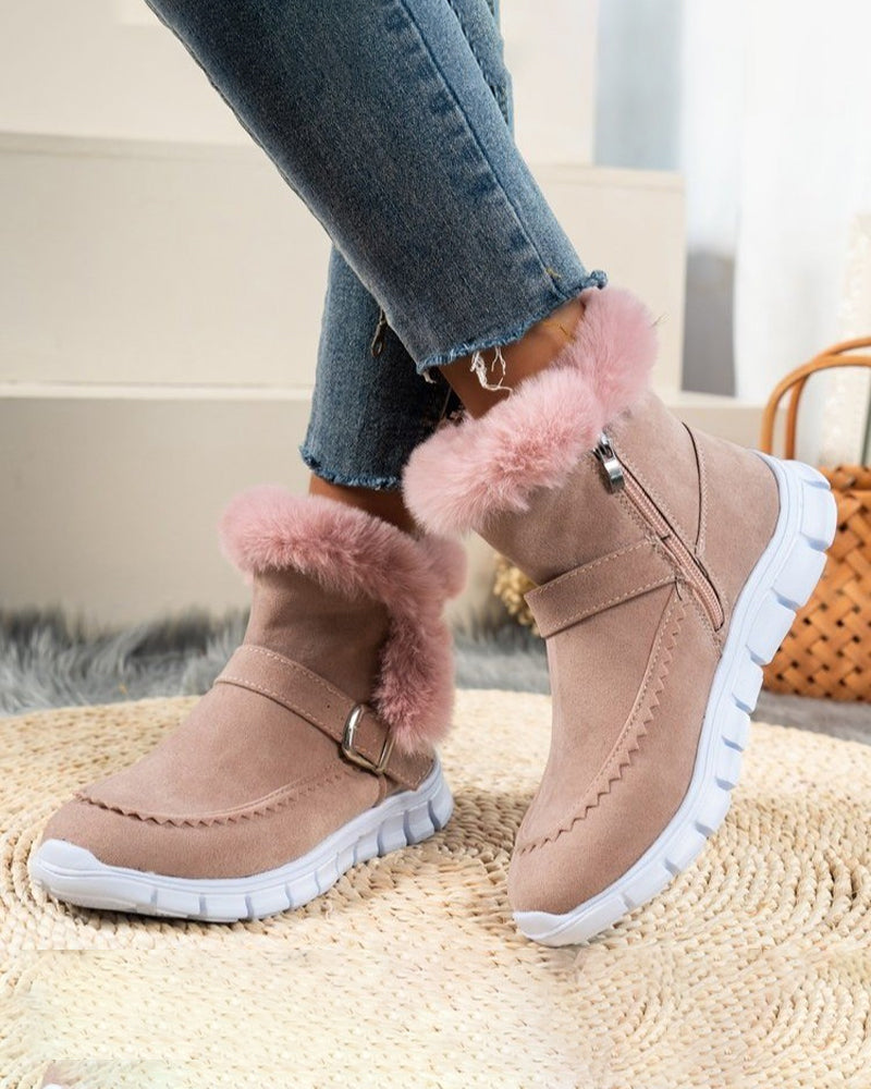 Womens-Snow-Boots-Ankle-Fluffy-Trim-Buckle-Winter-5.jpg