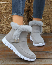 Women's Fur-Lined Winter Ankle Boots — Warm & Waterproof