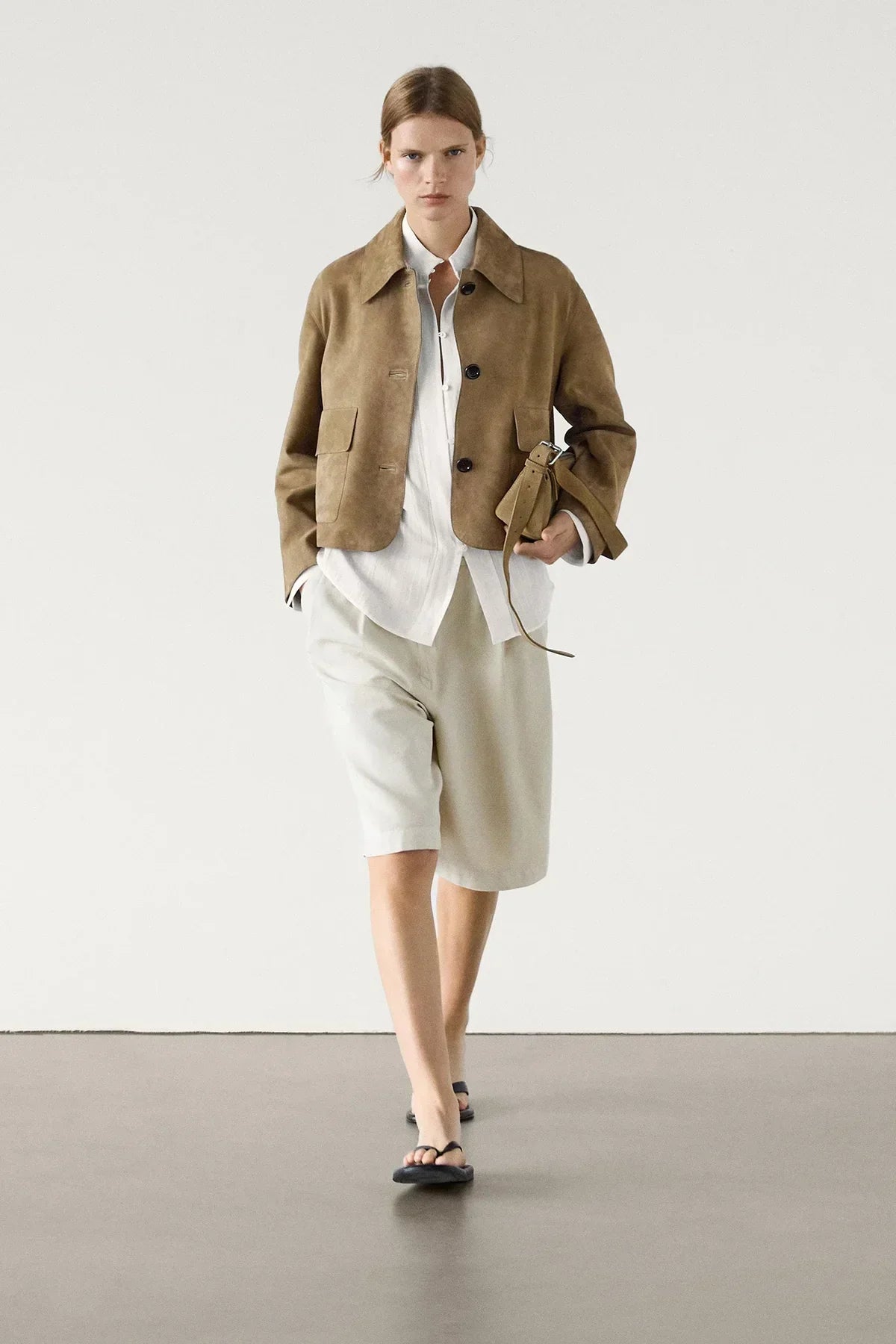 Lucienne Caruso | Cropped Suede Jacket For Women