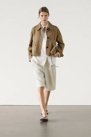 Lucienne Caruso | Cropped Suede Jacket For Women