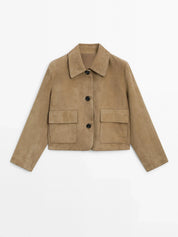 Lucienne Caruso | Cropped Suede Jacket For Women