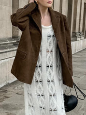 Juliette Caruso | Oversized Suede Jacket For Women