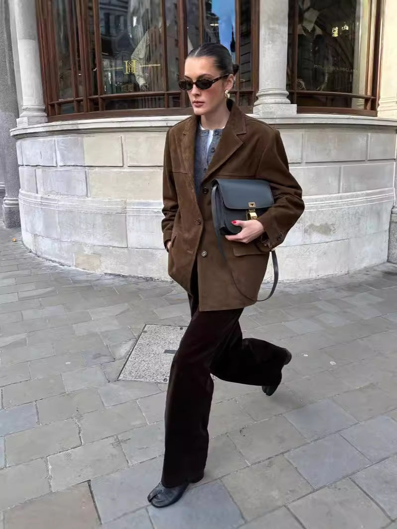 Juliette Caruso | Oversized Suede Jacket For Women