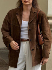 Juliette Caruso | Oversized Suede Jacket For Women