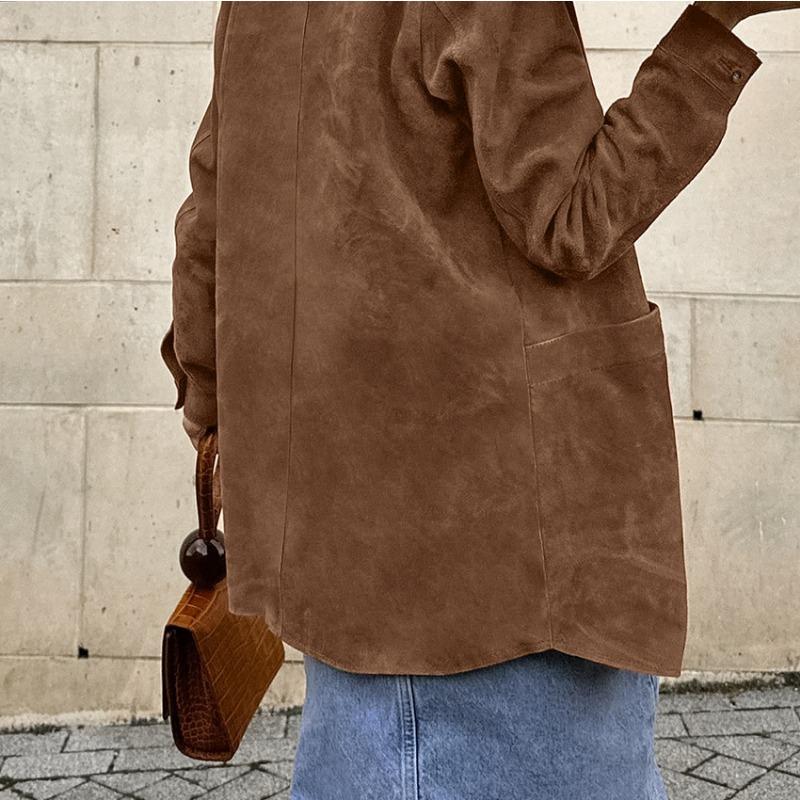 Sophie Laurent | Suede Shirt Jacket For Women