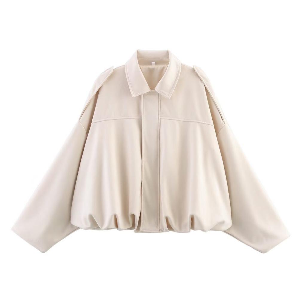 Valentina Rousseau | Oversized Cropped Suede Jacket For Women